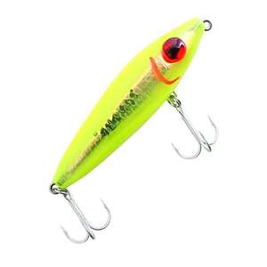 Mirrolure Top Pup 74MR Surface Walker Topwater Bait - Fluorescent Chartreuse, 5/8oz, 3-1/2in