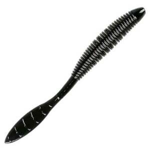 Missile Baits Bomb Shot Worms - Straight Black, 4in