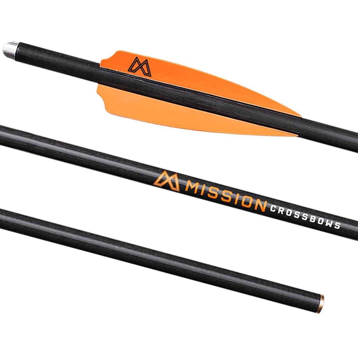 Mission 22in Carbon Crossbolt Bolts - 3 Pack - Black Mission 22in Carbon Crossbolt Bolts - 3 Pack - Black