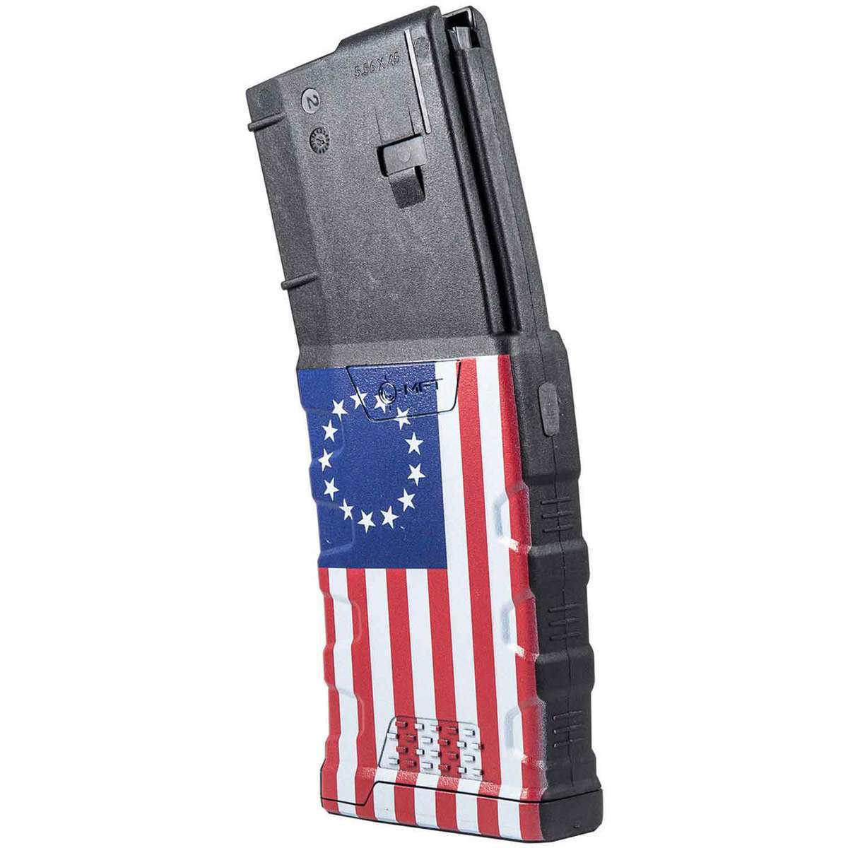 Mission First Tactical Betsy Ross Flag Decorated Extreme Duty AR15/M4 Rifle Magazine - 30 Rounds Mission First Tactical Betsy Ross Flag Decorated Extreme Duty AR15/M4 Rifle Magazine - 30 Rounds