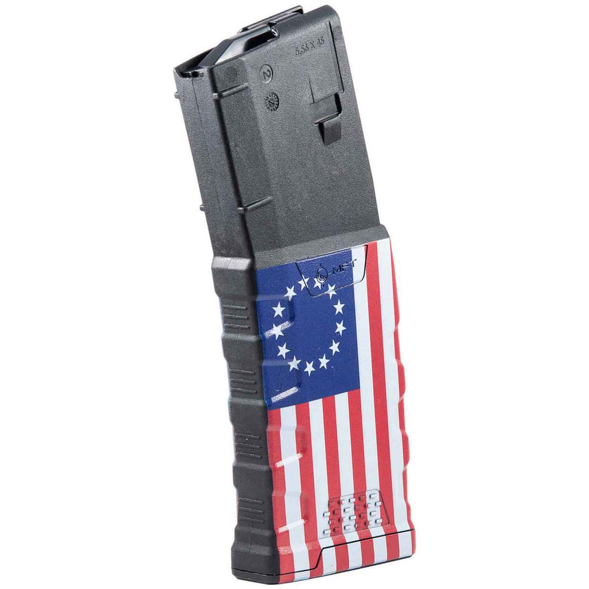 Mission First Tactical Betsy Ross Flag Decorated Extreme Duty AR15/M4 Rifle Magazine - 30 Rounds Mission First Tactical Betsy Ross Flag Decorated Extreme Duty AR15/M4 Rifle Magazine - 30 Rounds