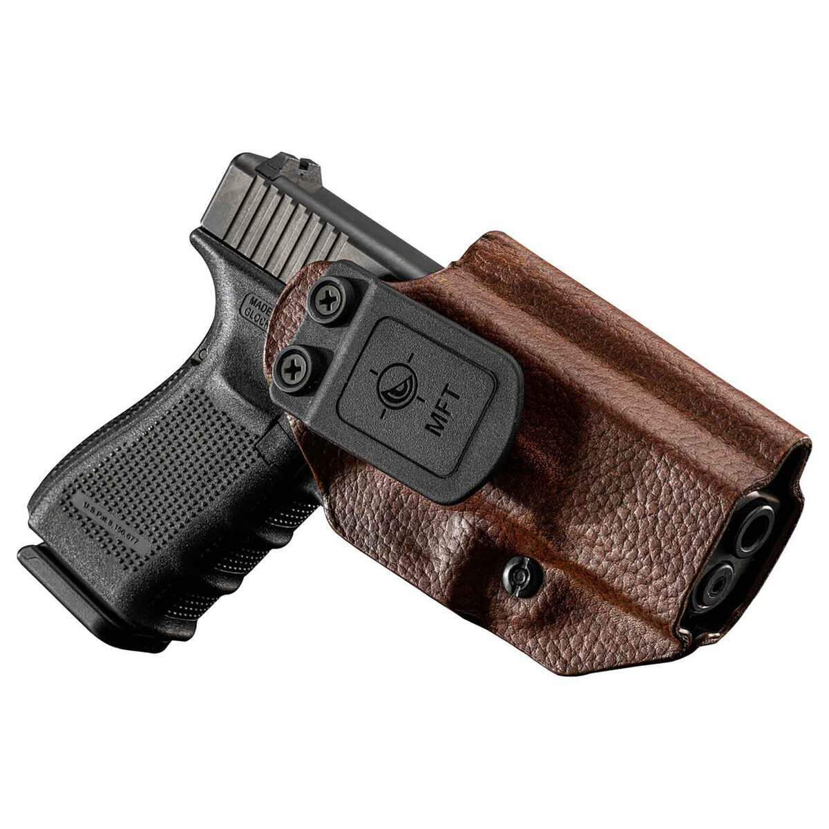 Mission First Tactical Hybrid Inside/Outside The Waistband Glock 19/23/44 Ambidextrous Holster - Brown Mission First Tactical Hybrid Inside/Outside The Waistband Glock 19/23/44 Ambidextrous Holster - Brown