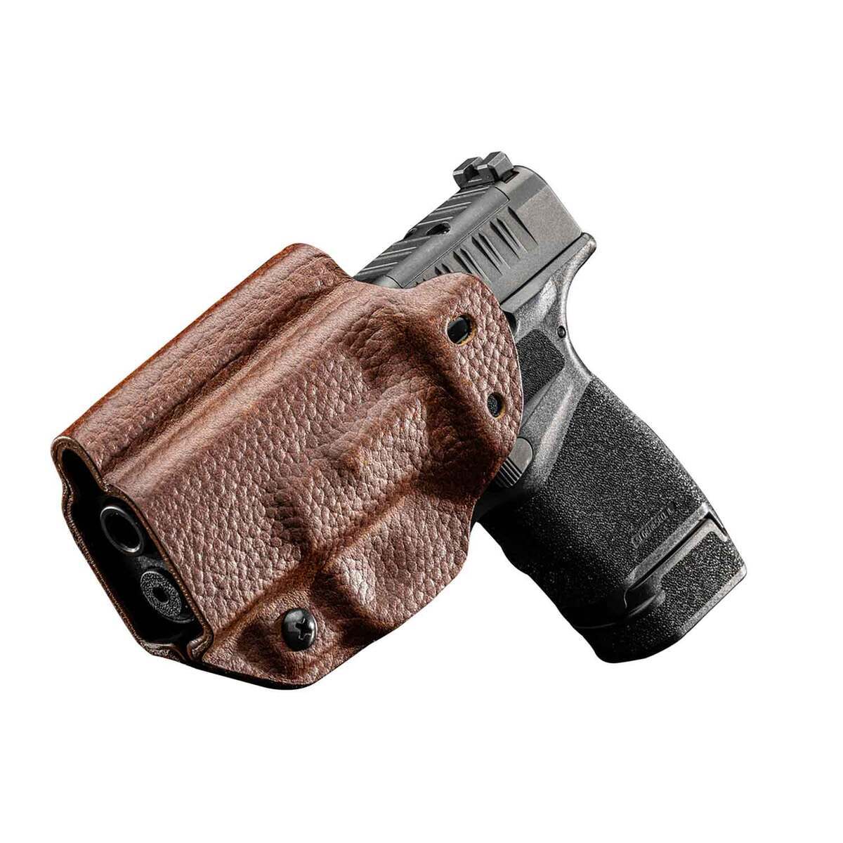 Mission First Tactical Hybrid Springfield HellCat Inside/Outside the Waistband Ambidextrous Holster - Brown Mission First Tactical Hybrid Springfield HellCat Inside/Outside the Waistband Ambidextrous Holster - Brown