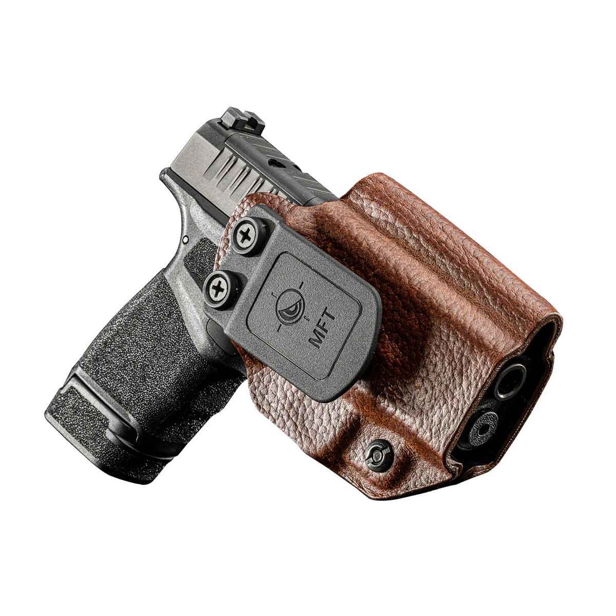 Mission First Tactical Hybrid Springfield HellCat Inside/Outside the Waistband Ambidextrous Holster - Brown Mission First Tactical Hybrid Springfield HellCat Inside/Outside the Waistband Ambidextrous Holster - Brown