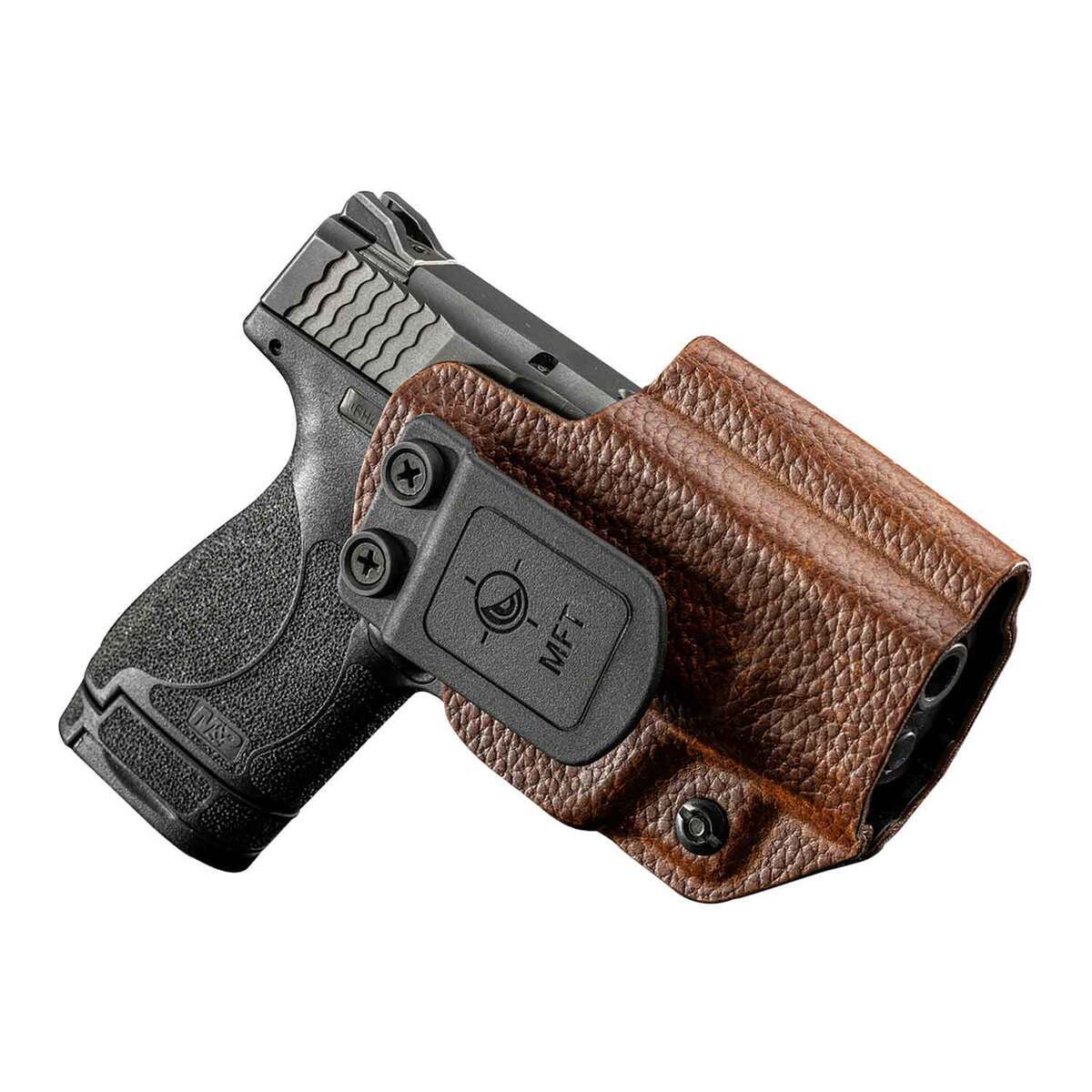 Mission First Tactical Hybrid S&W M&P Shield 9/40 Inside/Outside the Waistband Ambidextrous Holster - Brown Mission First Tactical Hybrid S&W M&P Shield 9/40 Inside/Outside the Waistband Ambidextrous Holster - Brown
