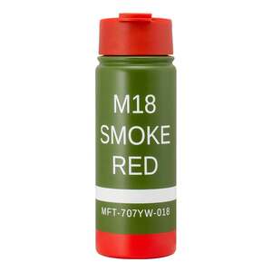 Mission First Tactical M18 Red Smoke 16oz Insulated Bottle with Flip-Top Lid