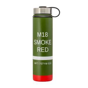 Mission First Tactical M18 Red Smoke 24oz Insulated Bottle with Screw Top Lid - Green