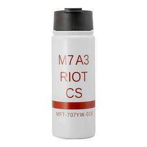 Mission First Tactical M7A3 Riot CS 16oz Insulated Bottle with Flip-Top Lid - White