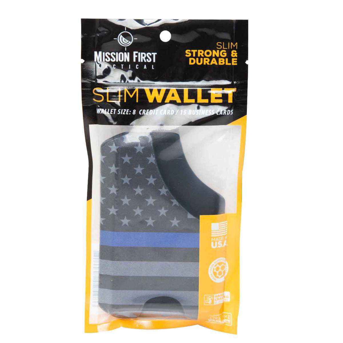 Mission First Tactical Minimalist Wallet - Blue Line Flag Mission First Tactical Minimalist Wallet - Blue Line Flag
