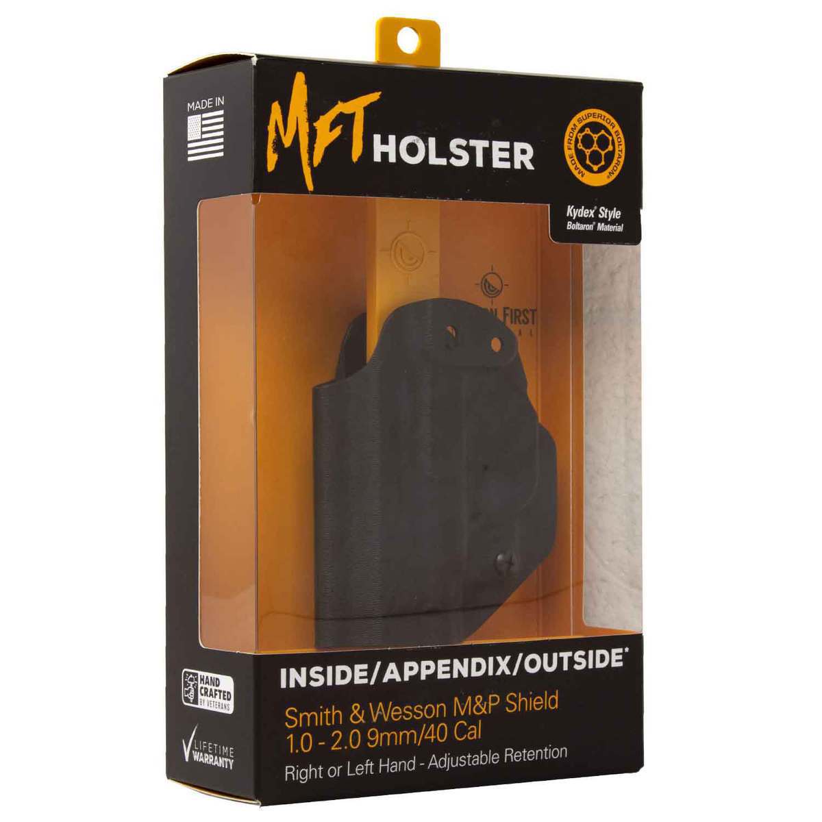 Mission First Tactical Smith & Wesson M&P Shield 9mm/40Cal Inside/Outside the Waistband Ambidextrous Holster - Black Mission First Tactical Smith & Wesson M&P Shield 9mm/40Cal Inside/Outside the Waistband Ambidextrous Holster - Black