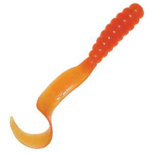 Mister Twister 3in Meeny Curly Tail Grub - Orange, 20pk