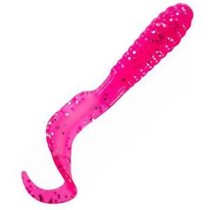 Mister Twister Teenie Curly Tail Grub - Pink/Silver Flake, 2in, 20pk