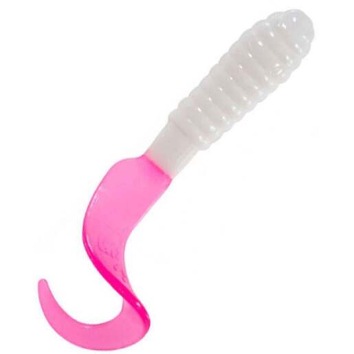 Mister Twister Curly Tail Teenie Bloodline Grub - Pink/Silver Flake