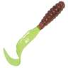 Mister Twister 3in Meeny Grub - Lime/Black Flake/Opaque Red, 20pk - Lime/Black Flake/Opaque Red