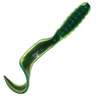 Mister Twister 3in Meeny Grub - Chartreuse/Black, 20pk - Chartreuse/Black