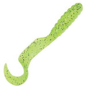 Mister Twister 3in Meeny Grub - Neon Chartreuse Flake, 20pk