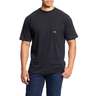 Ariat Men's Rebar Cotton Strong Short Sleeve Work Shirt - Black - M - Black M