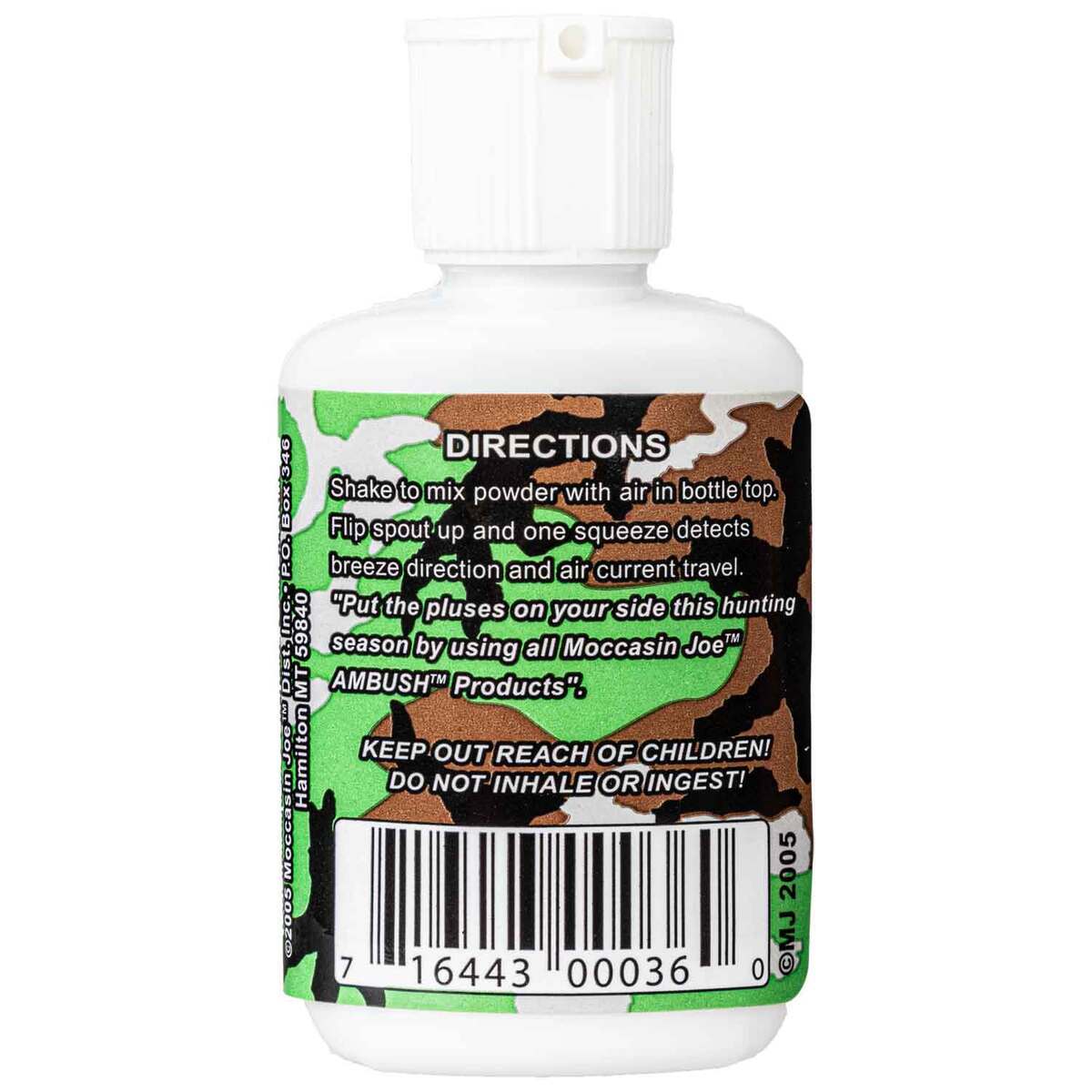 Moccasin Joe Smoke in a Bottle Air Movement Detector Moccasin Joe Smoke in a Bottle Air Movement Detector