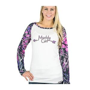 Moon Shine Women's Muddy Girl Camo Arrow Long Sleeve Shirt Moon Shine Women's Muddy Girl Camo Arrow Long Sleeve Shirt