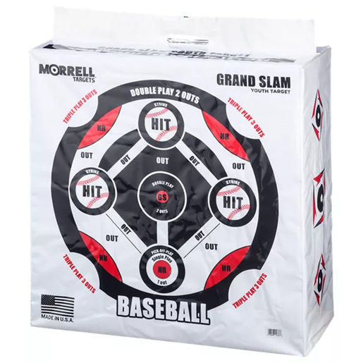 Morrell Grand Slam Field Point Archery Target – White, Black, Red 24in H x 11in W x 24in D