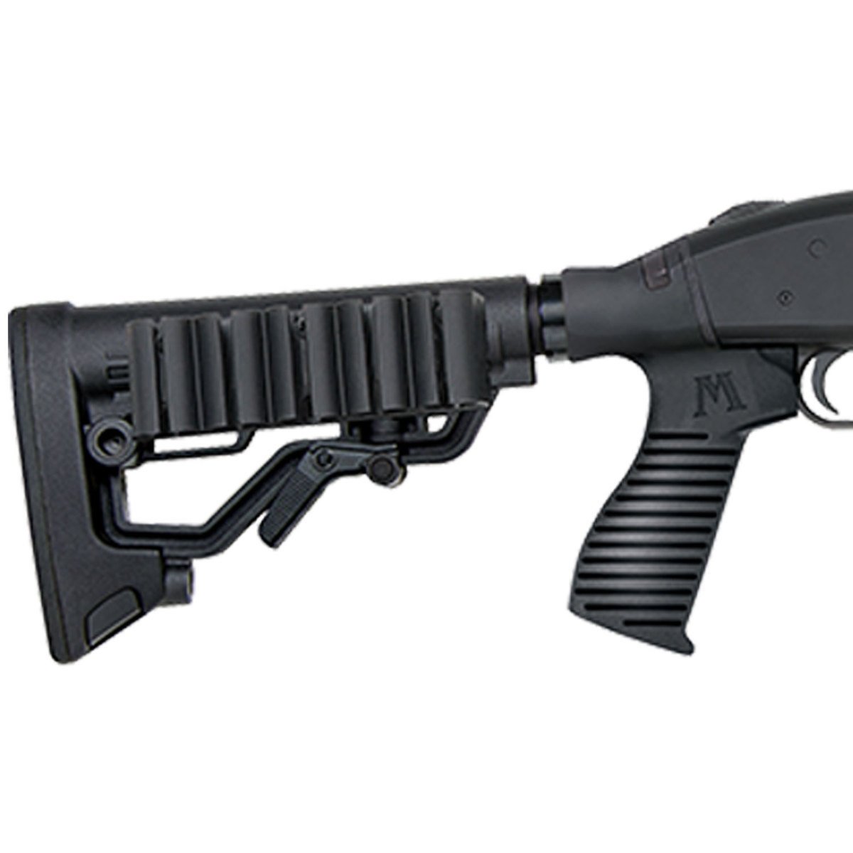 Mossberg 590 7-Shot Adjustable Stock 12 Gauge 3in Black Pump Action Shotgun - 18.5in - Black Mossberg 590 7-Shot Adjustable Stock 12 Gauge 3in Black Pump Action Shotgun - 18.5in - Black