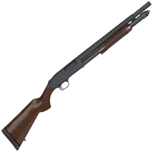 Mossberg 590 Retrograde 12 Gauge 3in Walnut/Black Pump Shotgun - 18.5in - Black/Wood image