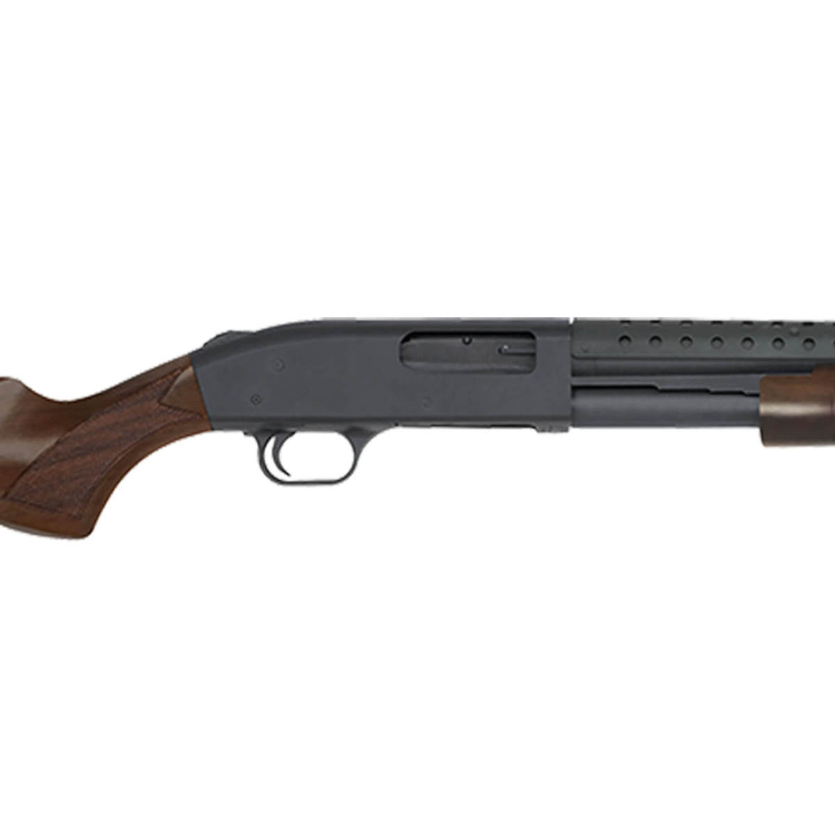 Mossberg 590 Retrograde 12 Gauge 3in Walnut/Black Pump Shotgun - 18.5in - Black/Wood Mossberg 590 Retrograde 12 Gauge 3in Walnut/Black Pump Shotgun - 18.5in - Black/Wood