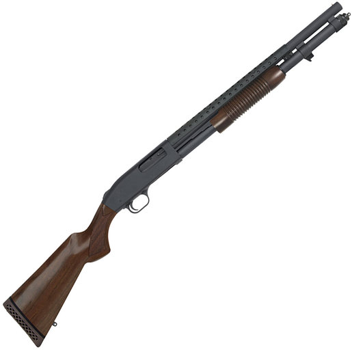 Mossberg 590 Retrograde Black/Walnut 12 Gauge 3in Pump Action Shotgun - 18.5in - Black/Wood image