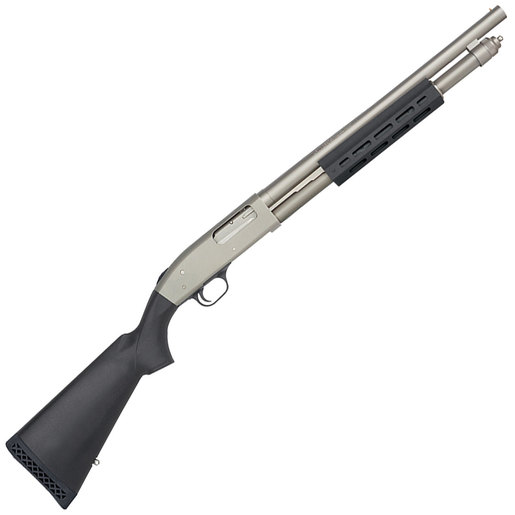 Mossberg 590A1 M-LOK 12 Gauge 3in Marinecote/Black Pump Action Shotgun – 18.5in – Black/Silver