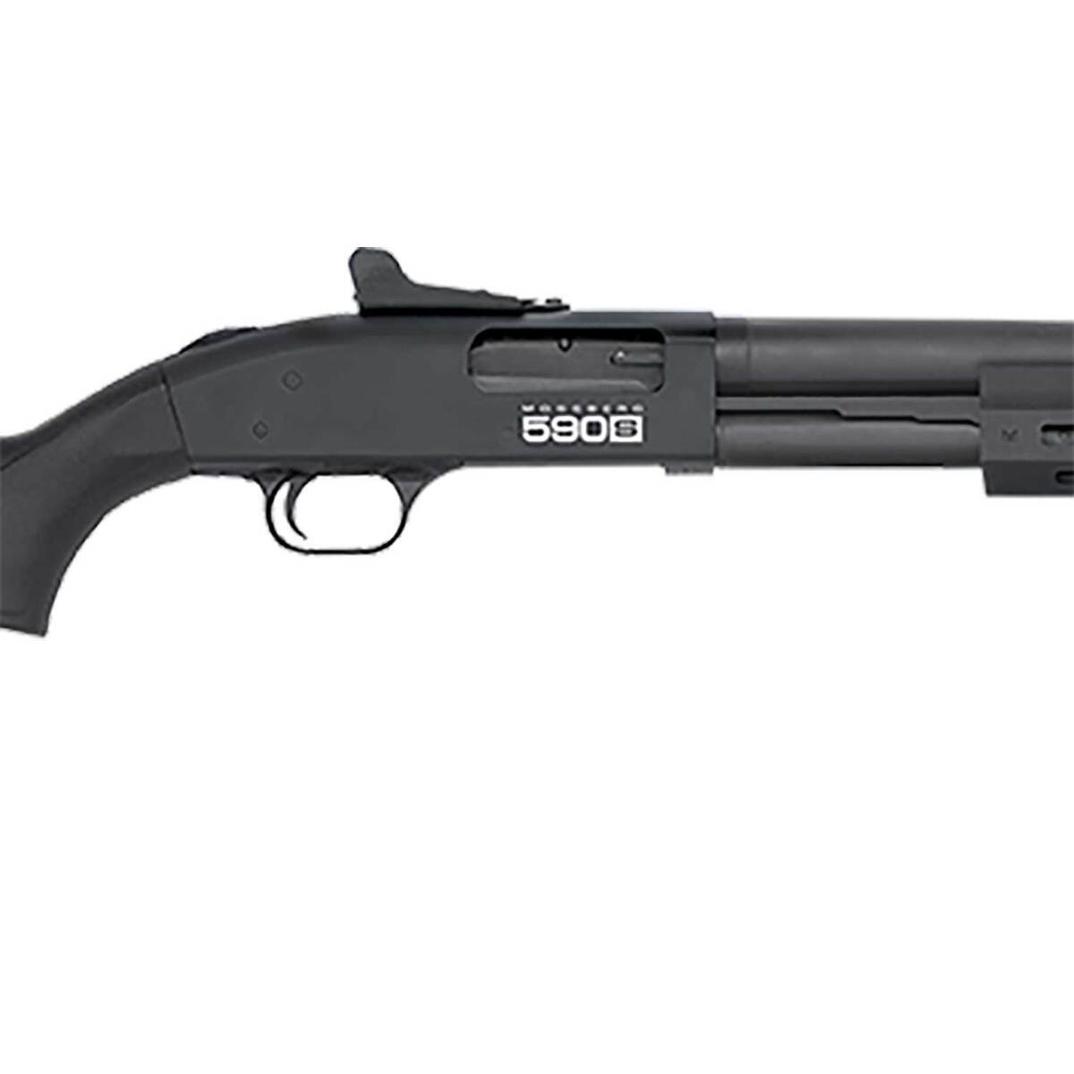 Mossberg 590S Matte Black 12 Gauge 3in Pump Action Shotgun - 20in - Black Mossberg 590S Matte Black 12 Gauge 3in Pump Action Shotgun - 20in - Black