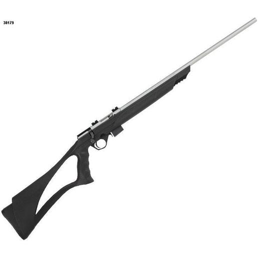 Mossberg 817 Brushed Chrome Bolt Action Rifle - 17 HMR - 21in - Black image