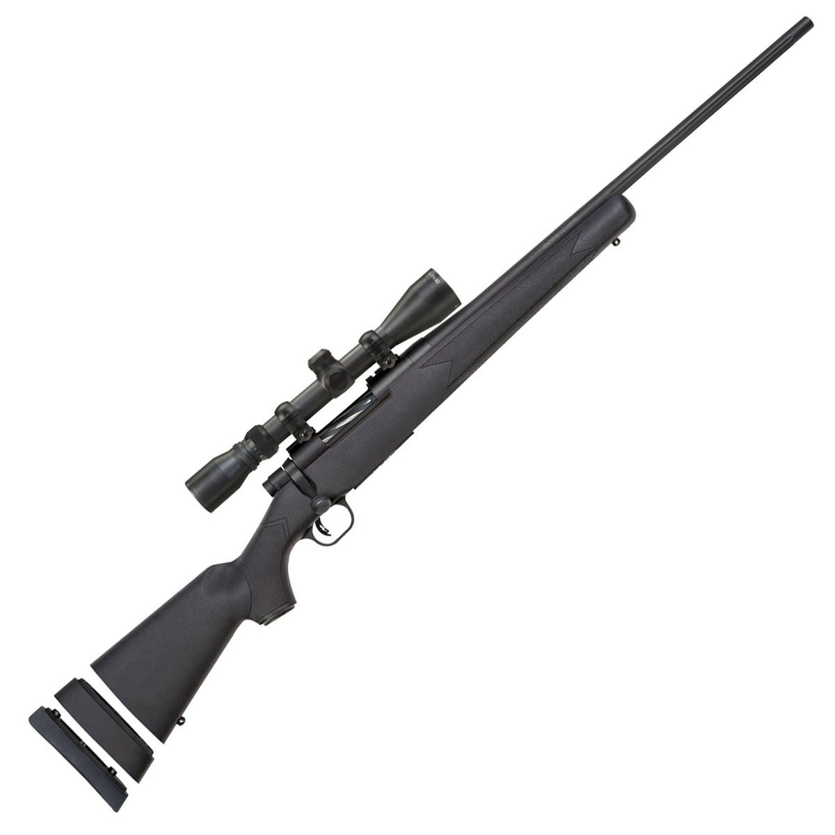 Mossberg Patriot 350 Legend Compact Super Bantam Scoped Black Bolt Action Rifle - Black Mossberg Patriot 350 Legend Compact Super Bantam Scoped Black Bolt Action Rifle - Black