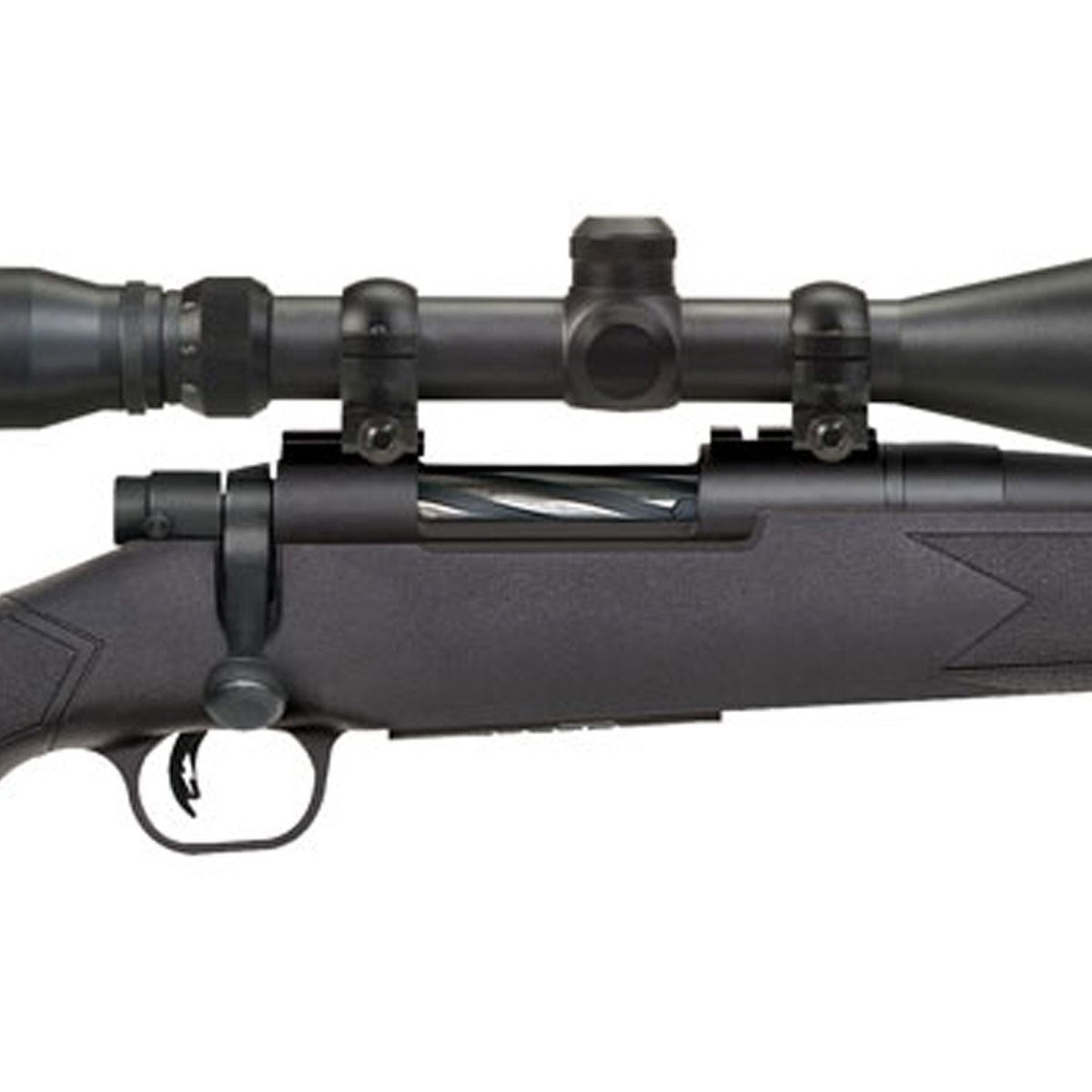 Mossberg Patriot 350 Legend Compact Super Bantam Scoped Black Bolt Action Rifle - Black Mossberg Patriot 350 Legend Compact Super Bantam Scoped Black Bolt Action Rifle - Black