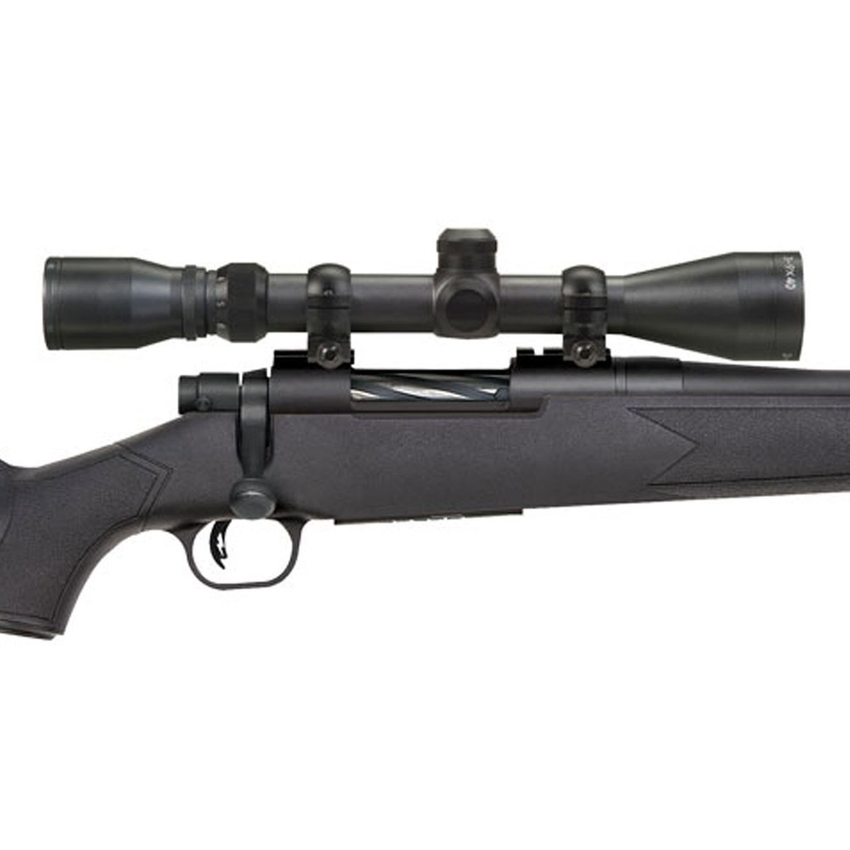 Mossberg Patriot 350 Legend Compact Super Bantam Scoped Black Bolt Action Rifle - Black Mossberg Patriot 350 Legend Compact Super Bantam Scoped Black Bolt Action Rifle - Black