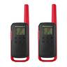 Motorola Talkabout T210 Rechargeable Two-Way Radios - Black/Red - Black/Red