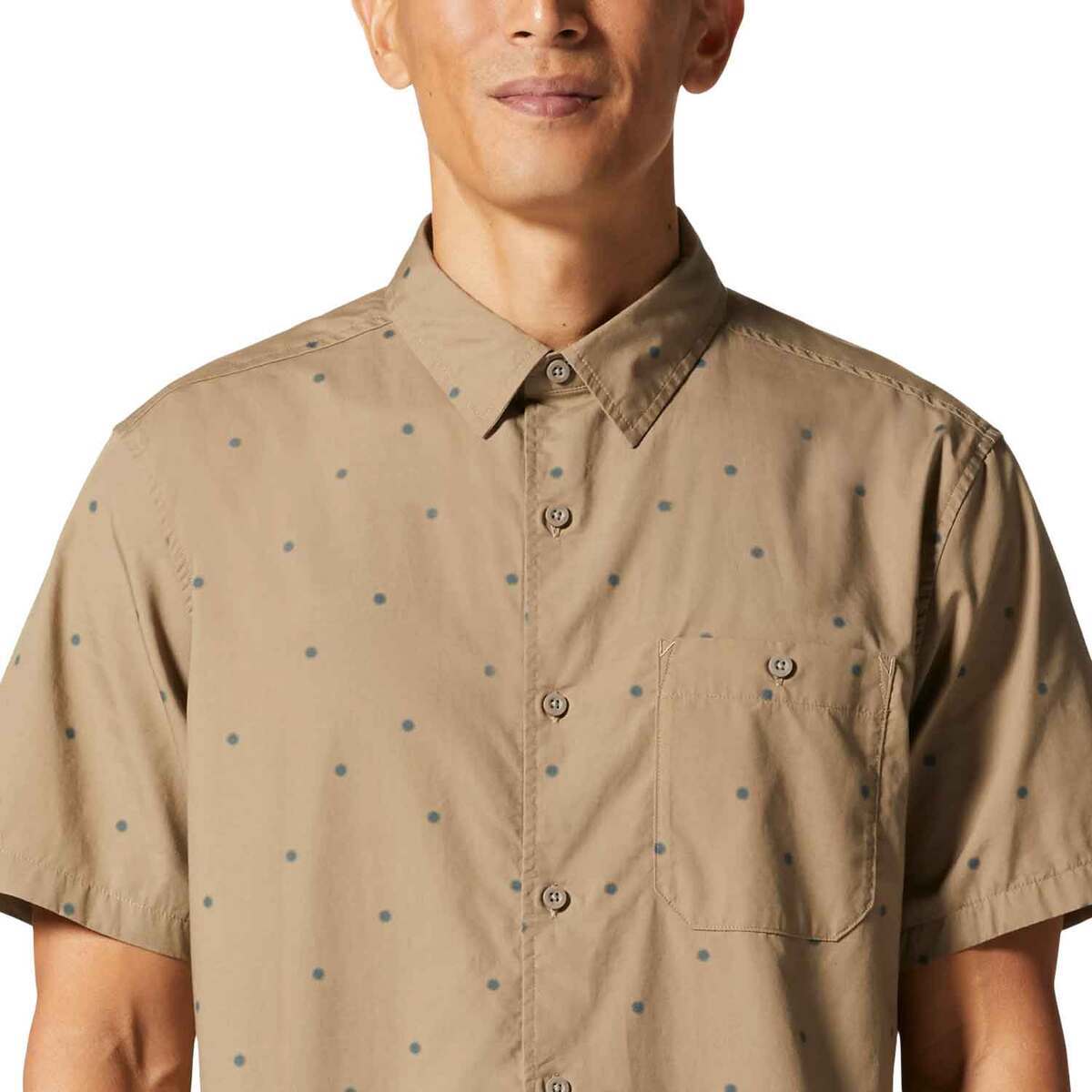 Mountain Hardwear Men's Big Cottonwood Short Sleeve Casual Shirt - Trail Dust Micro Sun Dot Print - M - Trail Dust Micro Sun Dot Print M Mountain Hardwear Men's Big Cottonwood Short Sleeve Casual Shirt - Trail Dust Micro Sun Dot Print - M - Trail Dust Micro Sun Dot Print M