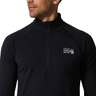 Mountain Hardwear Men's Mountain Stretch Long Sleeve Base Layer Shirt - Black - XL - Black XL