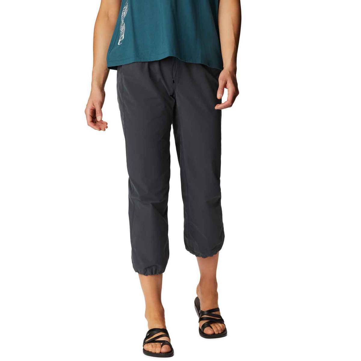 Mountain Hardwear Women's Wondervalley Relaxed Fit Crop Hiking Pants - Dark Storm - L - Dark Storm L Mountain Hardwear Women's Wondervalley Relaxed Fit Crop Hiking Pants - Dark Storm - L - Dark Storm L