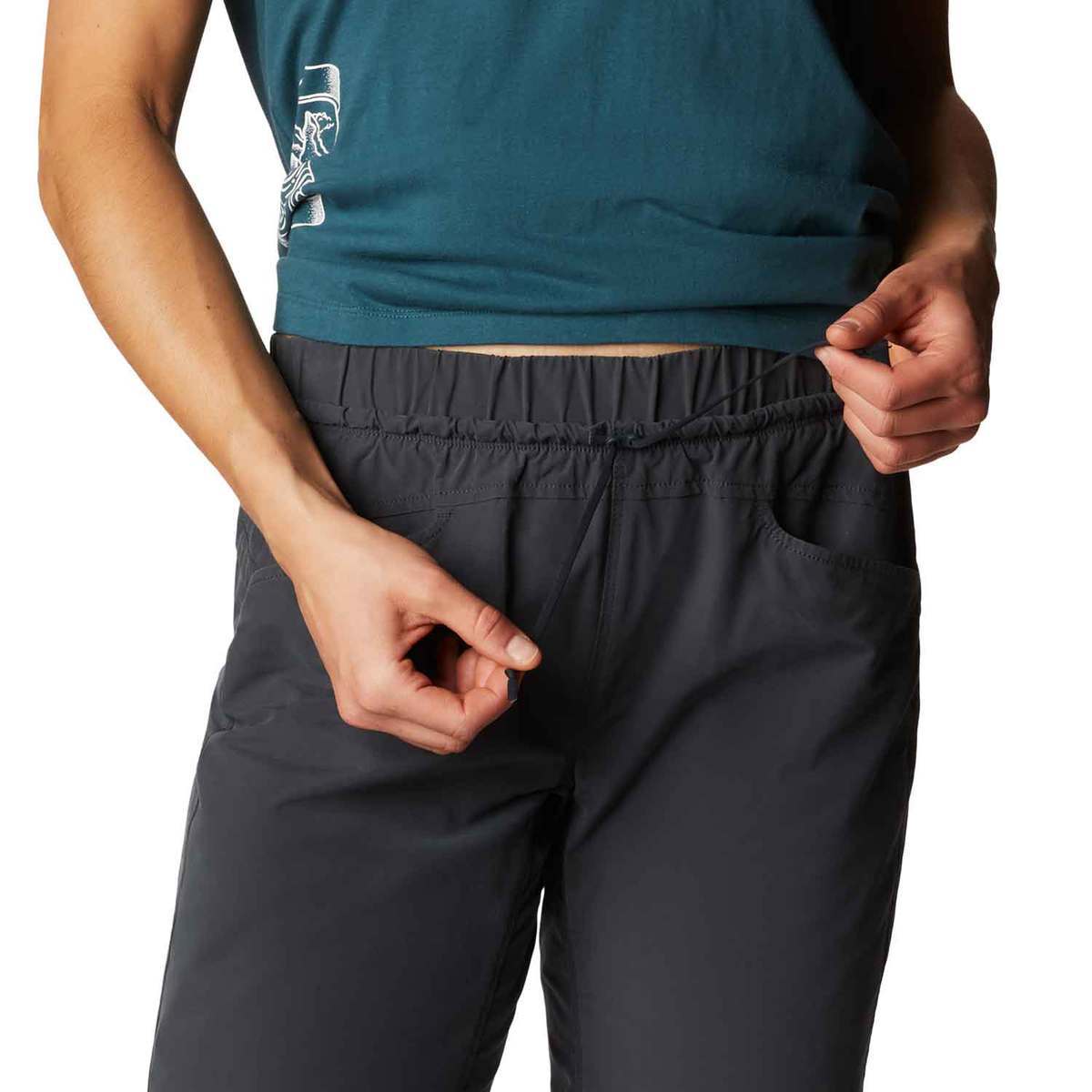 Mountain Hardwear Women's Wondervalley Relaxed Fit Crop Hiking Pants - Dark Storm - L - Dark Storm L Mountain Hardwear Women's Wondervalley Relaxed Fit Crop Hiking Pants - Dark Storm - L - Dark Storm L