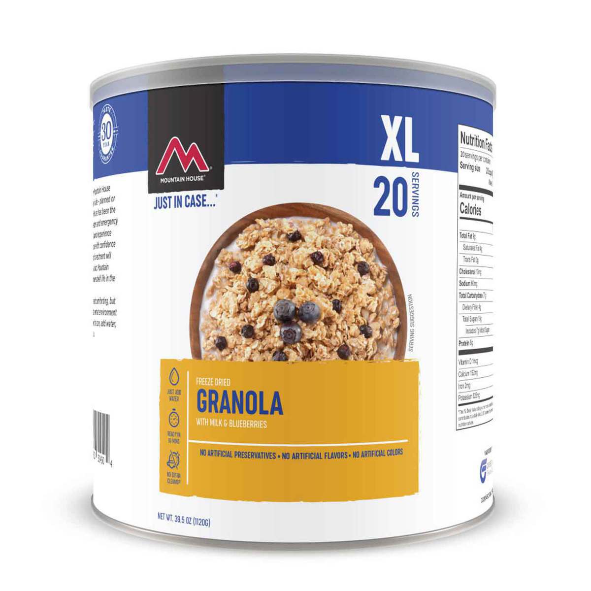 Mountain House Granola with Milk & Bluebarries - 20 Servings Mountain House Granola with Milk & Bluebarries - 20 Servings