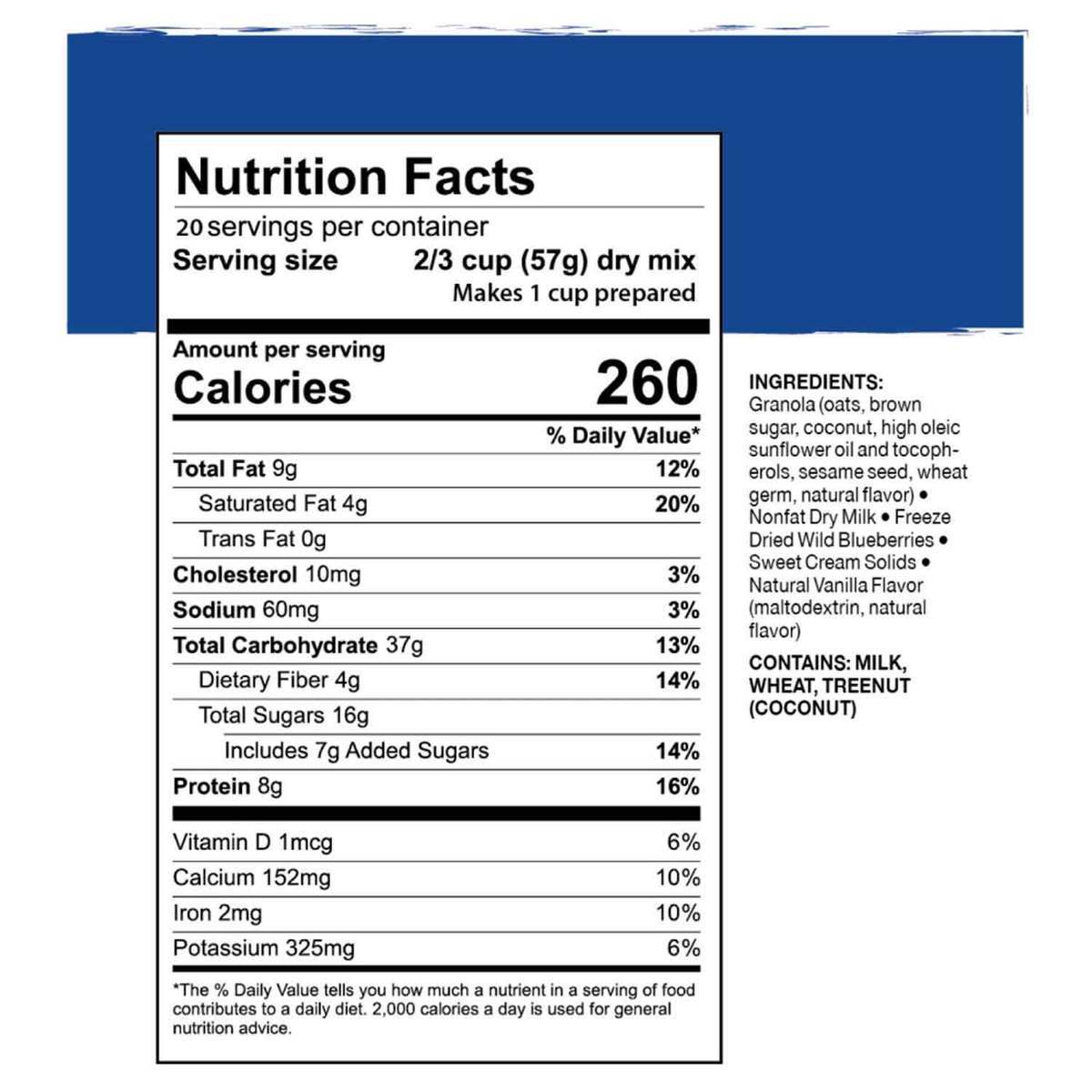 Mountain House Granola with Milk & Bluebarries - 20 Servings Mountain House Granola with Milk & Bluebarries - 20 Servings