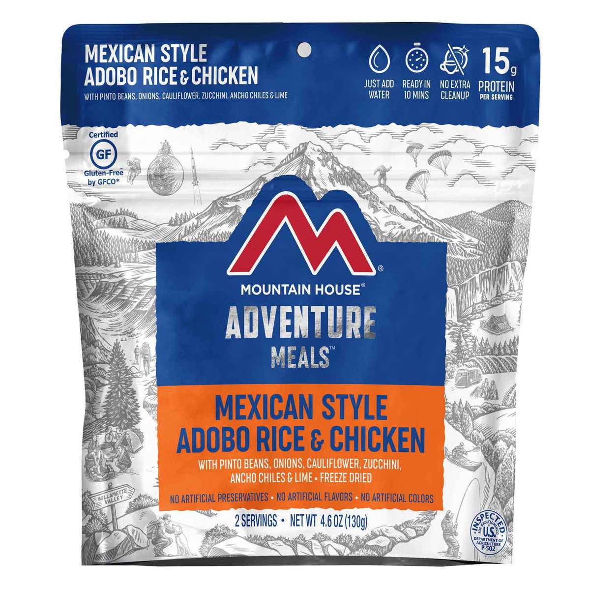Mountain House Mexican Style Adobo Rice & Chicken - 2 Servings Mountain House Mexican Style Adobo Rice & Chicken - 2 Servings