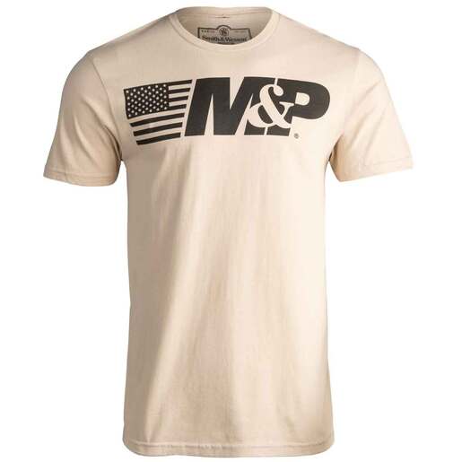 Smith & Wesson Men's M&P USA Flag Short-Sleeve Casual Shirt - Desert Sand XL - Smith & Wesson