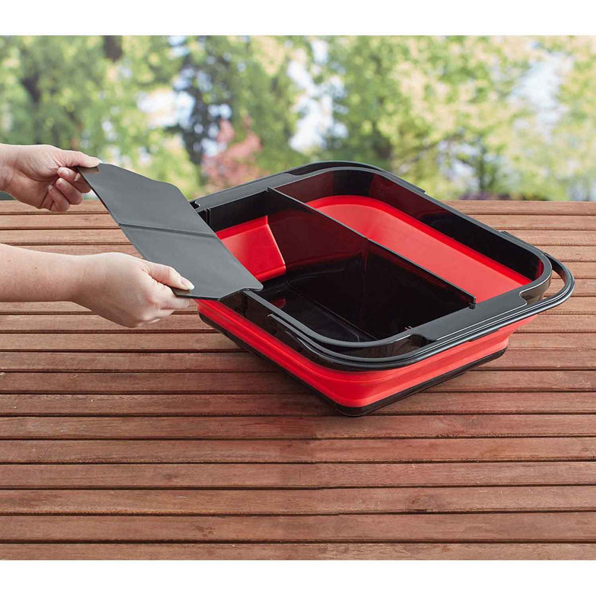 Mr Bar-B-Q Collapsible Caddy - Black/Red Mr Bar-B-Q Collapsible Caddy - Black/Red