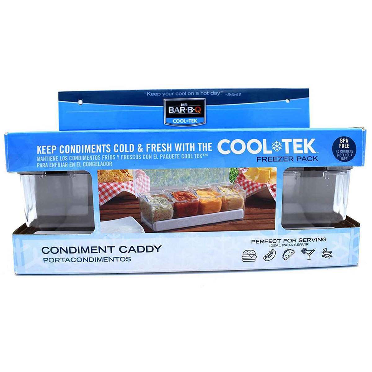Mr Bar-B-Q Cool Tek Condiment Caddy - Clear Mr Bar-B-Q Cool Tek Condiment Caddy - Clear