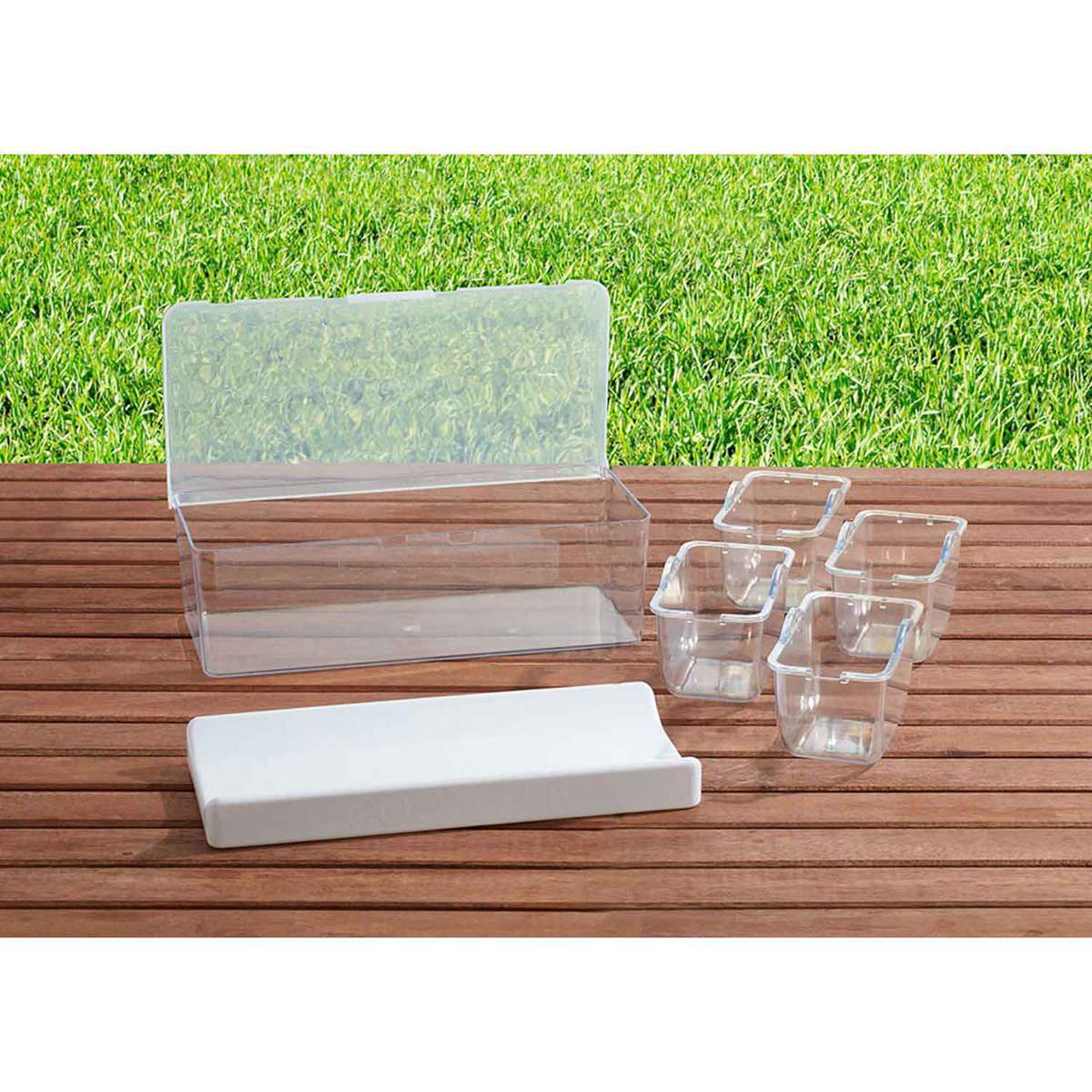 Mr Bar-B-Q Cool Tek Condiment Caddy - Clear Mr Bar-B-Q Cool Tek Condiment Caddy - Clear