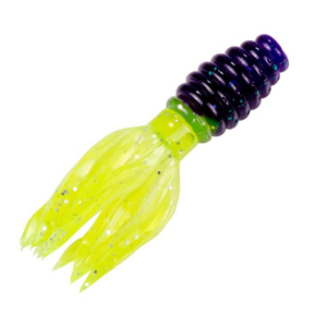 Mr Crappie Crappie Thunder Panfish Bait - Tuxedo Black/Chartreuse Laminate, 1-3/4in