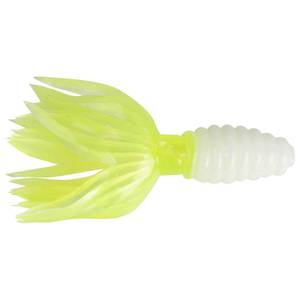 Mr Crappie Crappie Thunder Panfish Bait - Pearl/Chartreuse Tail, 1-3/4in