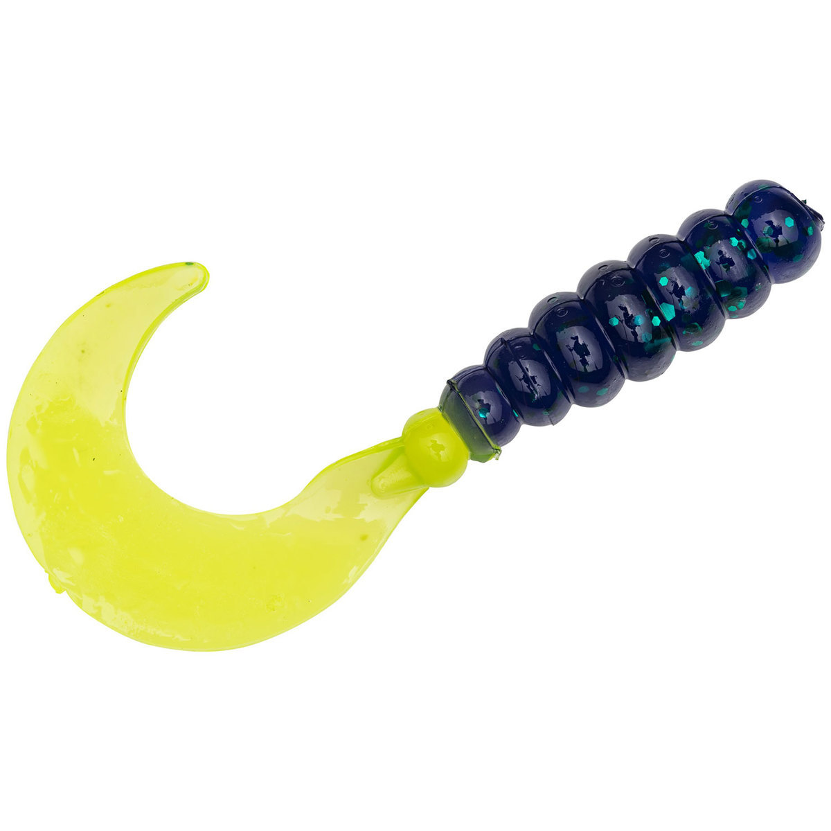Mr. Crappie 2in Curly Tail Grub - Junebug/Chartreuse Glitter Tail, 2in, 15 Pack - Junebug/Chartreuse Glitter Tail Mr. Crappie 2in Curly Tail Grub - Junebug/Chartreuse Glitter Tail, 2in, 15 Pack - Junebug/Chartreuse Glitter Tail