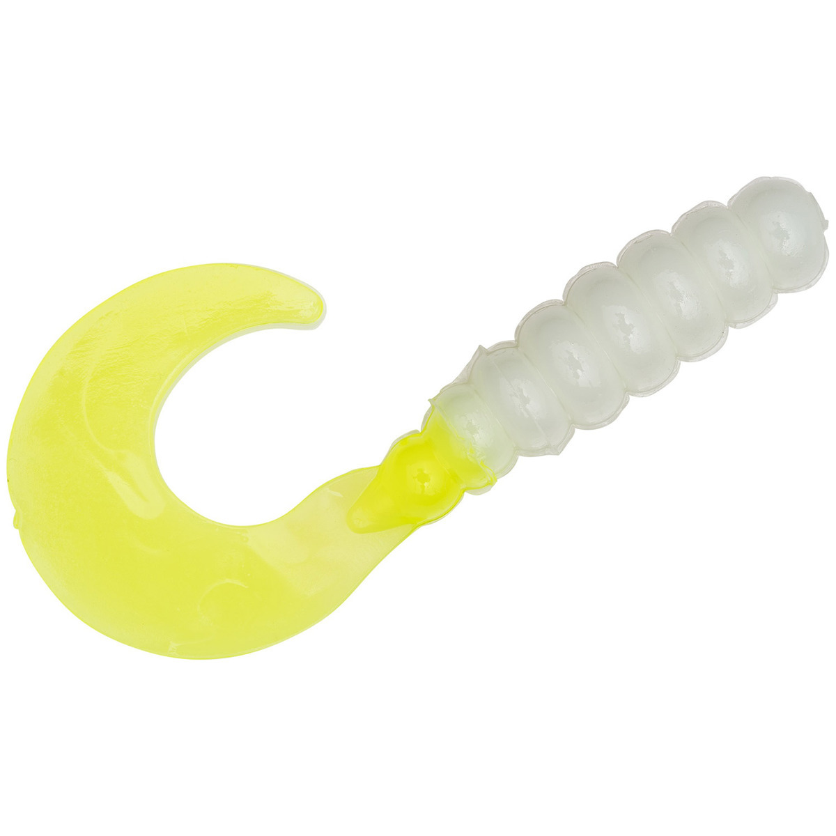 Mr. Crappie 2in Curly Tail Grub - Pearl/Chartreuse Tail, 2in, 15 Pack - Pearl/Chartreuse Tail Mr. Crappie 2in Curly Tail Grub - Pearl/Chartreuse Tail, 2in, 15 Pack - Pearl/Chartreuse Tail